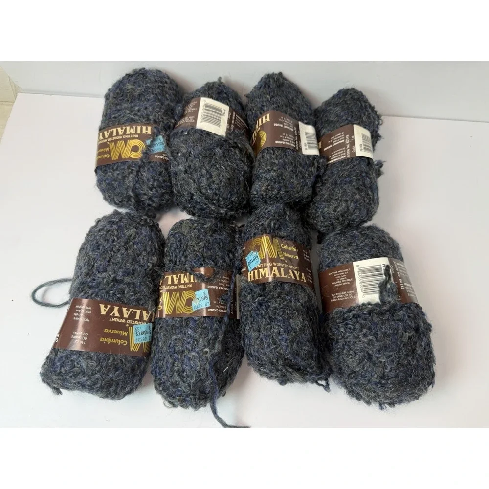 Columbia Minerva‎ Himalaya Acrylic Mohair Nylon Yarn Lot Of 8 93 Yds Each #2